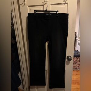 BetaBrand Dress Pant Yoga Pant 2 Pocket Straight Leg 2X Black